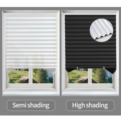 Pleated Blackout Blind – Self-Adhesive Window Shade Curtain for Bathroom & Kitchen - ZOOMNSTORE
