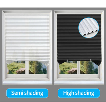 Pleated Blackout Blind – Self-Adhesive Window Shade Curtain for Bathroom & Kitchen - ZOOMNSTORE