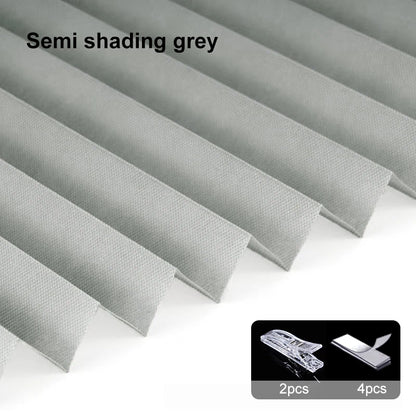 Pleated Blackout Blind – Self-Adhesive Window Shade Curtain for Bathroom & Kitchen - ZOOMNSTORE