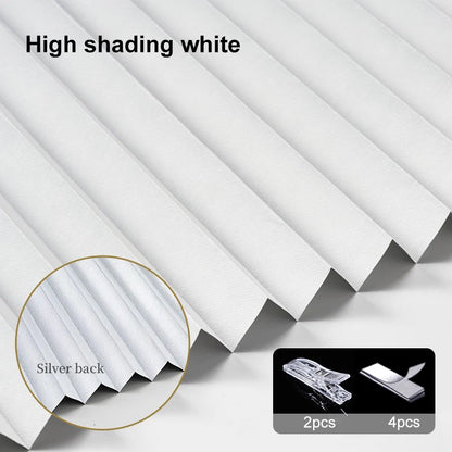 Pleated Blackout Blind – Self-Adhesive Window Shade Curtain for Bathroom & Kitchen - ZOOMNSTORE
