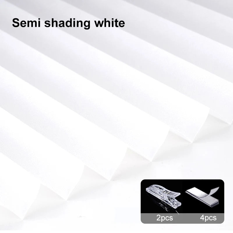 Pleated Blackout Blind – Self-Adhesive Window Shade Curtain for Bathroom & Kitchen - ZOOMNSTORE