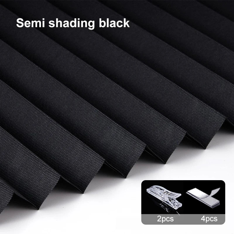 Pleated Blackout Blind – Self-Adhesive Window Shade Curtain for Bathroom & Kitchen - ZOOMNSTORE