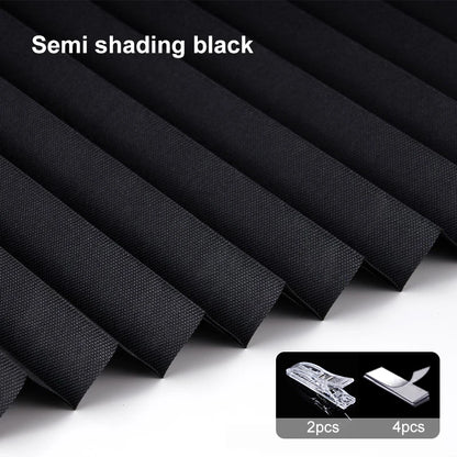 Pleated Blackout Blind – Self-Adhesive Window Shade Curtain for Bathroom & Kitchen - ZOOMNSTORE