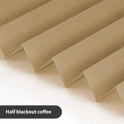 Pleated Blinds - Self-Adhesive Half Blackout Shades for Bathroom Balcony Windows - ZOOMNSTORE