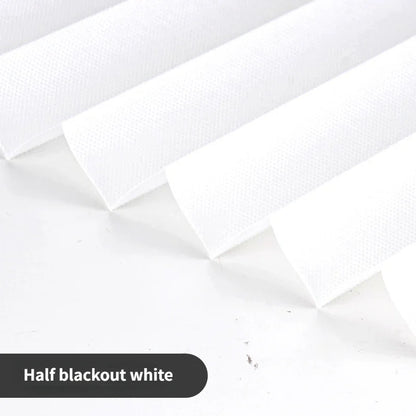 Pleated Blinds - Self-Adhesive Half Blackout Shades for Bathroom Balcony Windows - ZOOMNSTORE