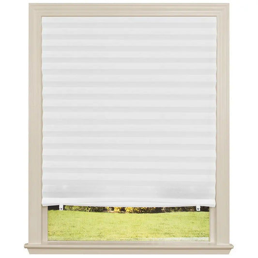 Pleated Self-Adhesive Window Shades - Non-Woven Semi-Shading Blinds for Home Decor - ZOOMNSTORE