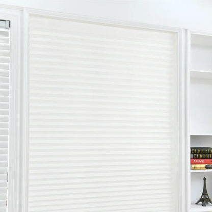 Pleated Self-Adhesive Window Shades - Non-Woven Semi-Shading Blinds for Home Decor - ZOOMNSTORE