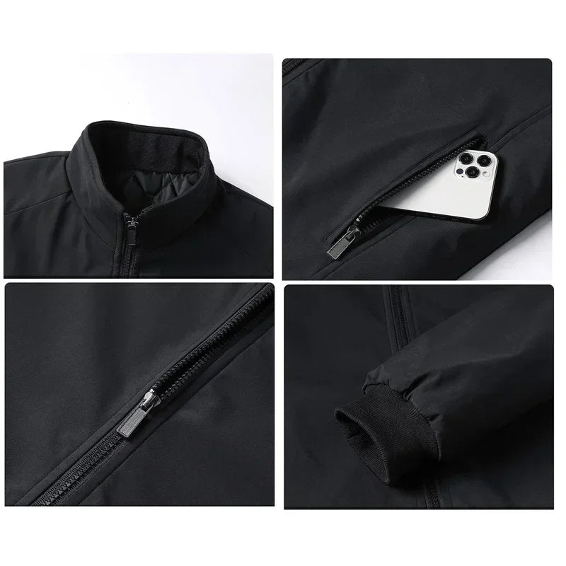Plus Size 8XL Mens Winter Jacket - Waterproof Thick Stand Collar Coat - ZOOMNSTORE