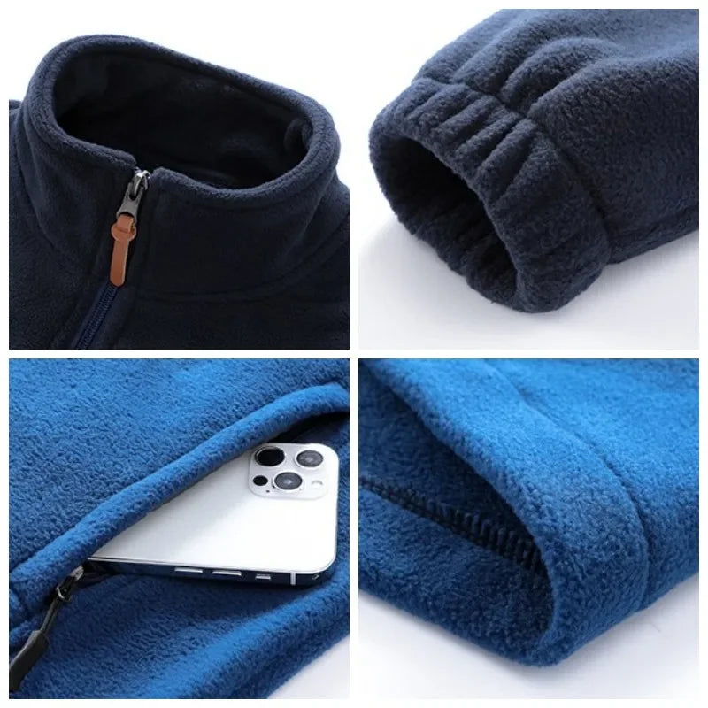 Plus Size 9XL Tactical Fleece Jacket - Windproof Camping Coat for Men  Women - ZOOMNSTORE