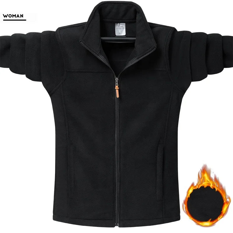 Plus Size 9XL Tactical Fleece Jacket - Windproof Camping Coat for Men  Women - ZOOMNSTORE