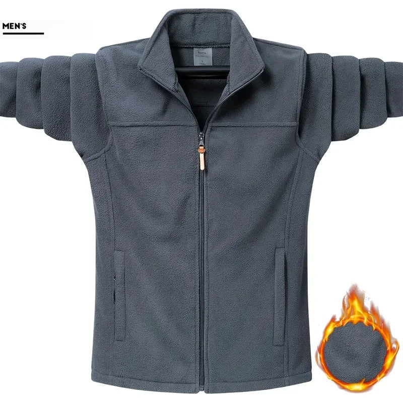 Plus Size 9XL Tactical Fleece Jacket - Windproof Camping Coat for Men  Women - ZOOMNSTORE