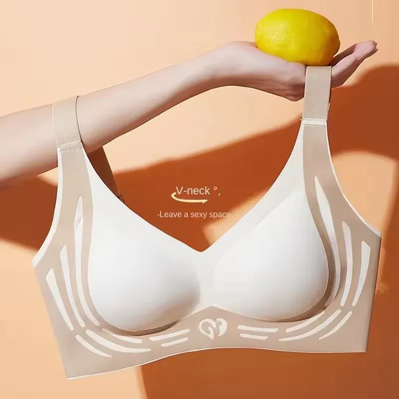 Plus Size Bra - Seamless Wire Free Everyday Bra with Double Support & Adjustable Straps - ZOOMNSTORE