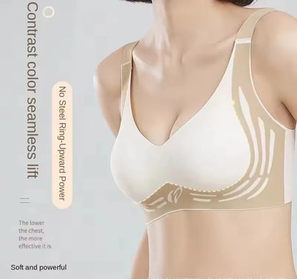 Plus Size Bra - Seamless Wire Free Everyday Bra with Double Support & Adjustable Straps - ZOOMNSTORE