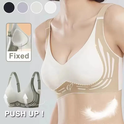 Plus Size Bra - Seamless Wire Free Everyday Bra with Double Support & Adjustable Straps - ZOOMNSTORE