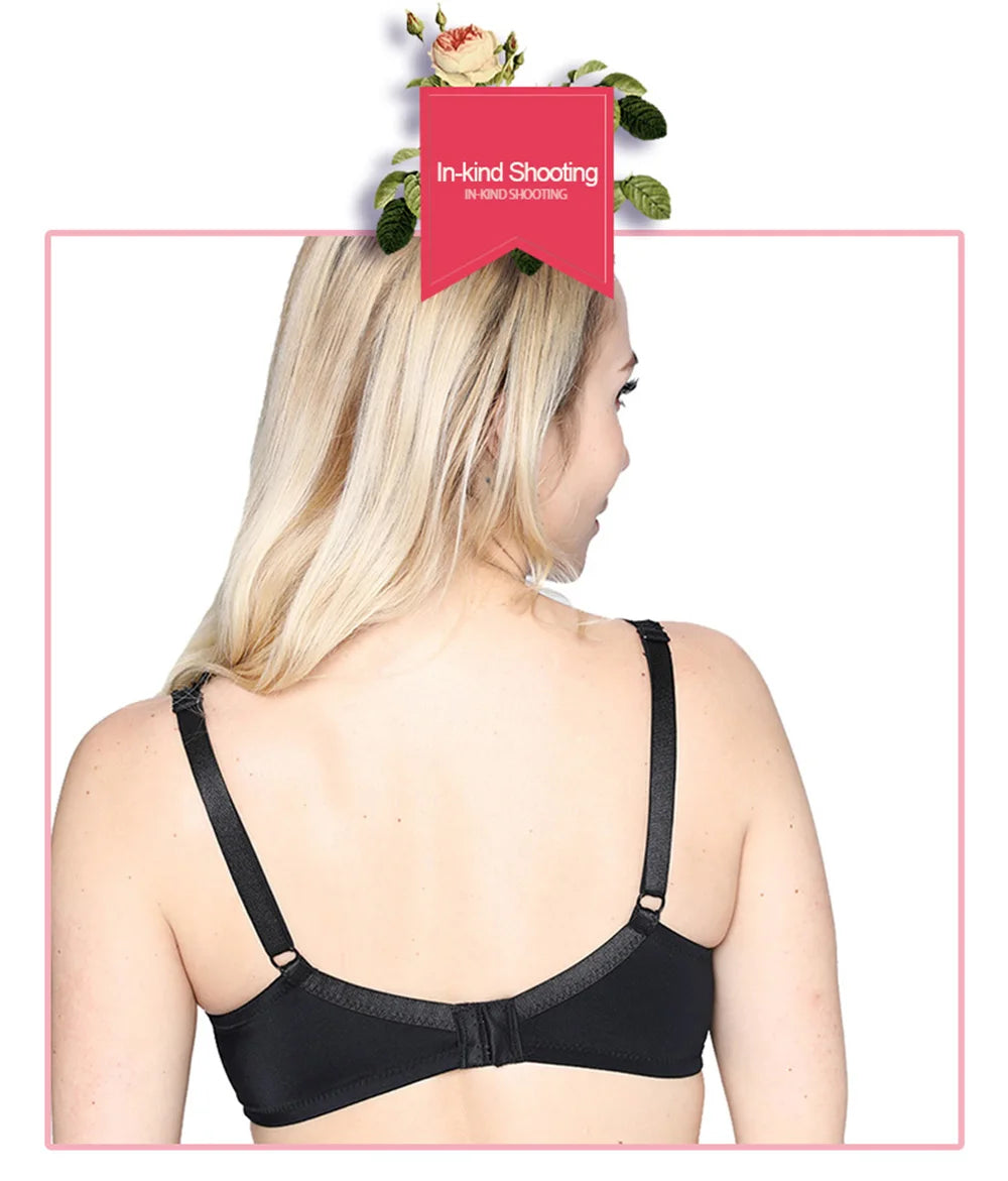 Plus Size Lace Bra - Embroidered Floral Lace Lingerie With Underwire Support - ZOOMNSTORE