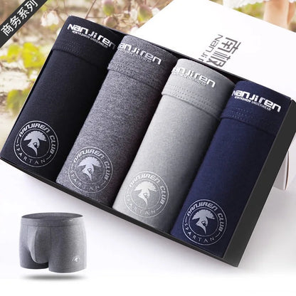 Plus Size Mens Cotton Boxer Shorts - Solid Color Underwear L-6XL - ZOOMNSTORE