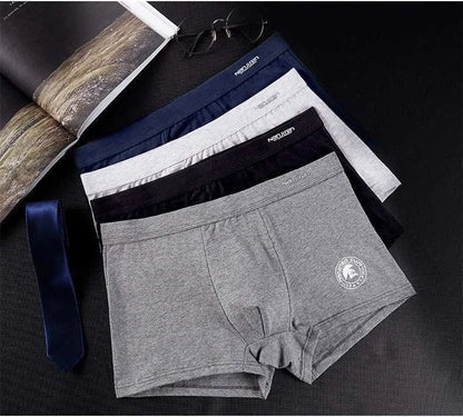 Plus Size Mens Cotton Boxer Shorts - Solid Color Underwear L-6XL - ZOOMNSTORE