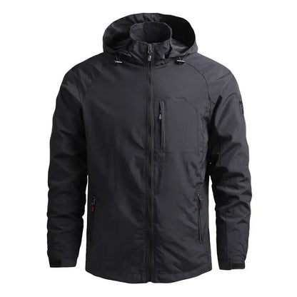 Plus Size Mens Waterproof Outdoor Jacket - Breathable Windbreaker Rain Coat for Fishing  Camping - ZOOMNSTORE