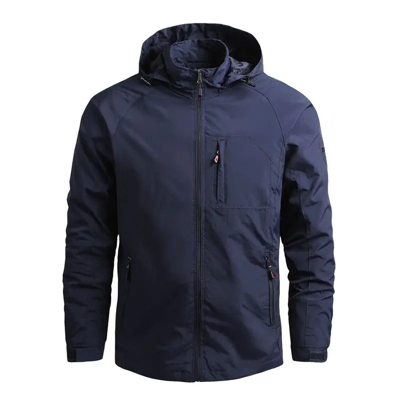 Plus Size Mens Waterproof Outdoor Jacket - Breathable Windbreaker Rain Coat for Fishing  Camping - ZOOMNSTORE