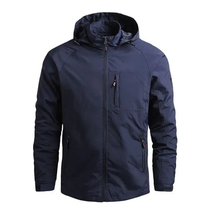 Plus Size Mens Waterproof Outdoor Jacket - Breathable Windbreaker Rain Coat for Fishing  Camping - ZOOMNSTORE