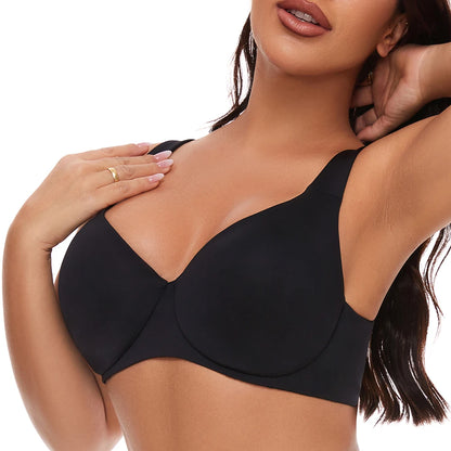 Sheroine Plus Size Underwire Bra Minimizer, Full Coverage Seamless Unlined Bras for Women Unpadded Everyday Support Comfort - ZOOMNSTORE