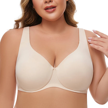 Sheroine Plus Size Underwire Bra Minimizer, Full Coverage Seamless Unlined Bras for Women Unpadded Everyday Support Comfort - ZOOMNSTORE