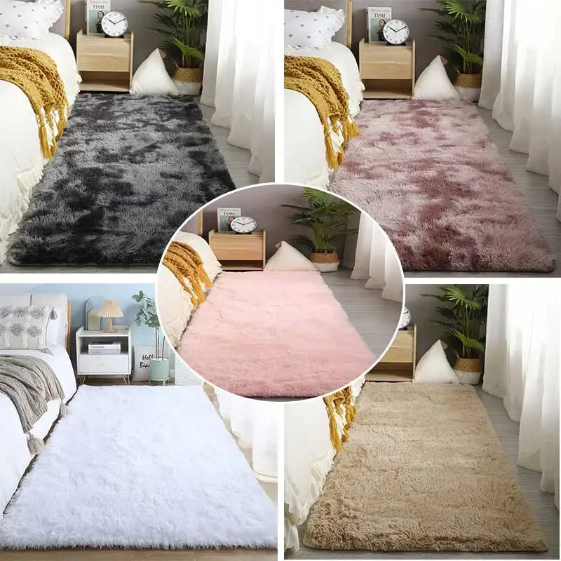 Super Soft Plush Area Rug - Fuzzy Bedroom Carpet  Living Room Mat - ZOOMNSTORE