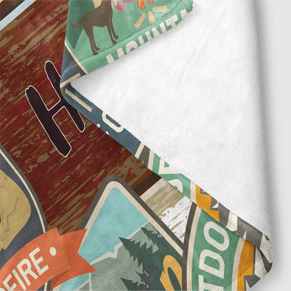 Camper Forest Pattern Blanket - Plush Travel  Sofa Throw - ZOOMNSTORE