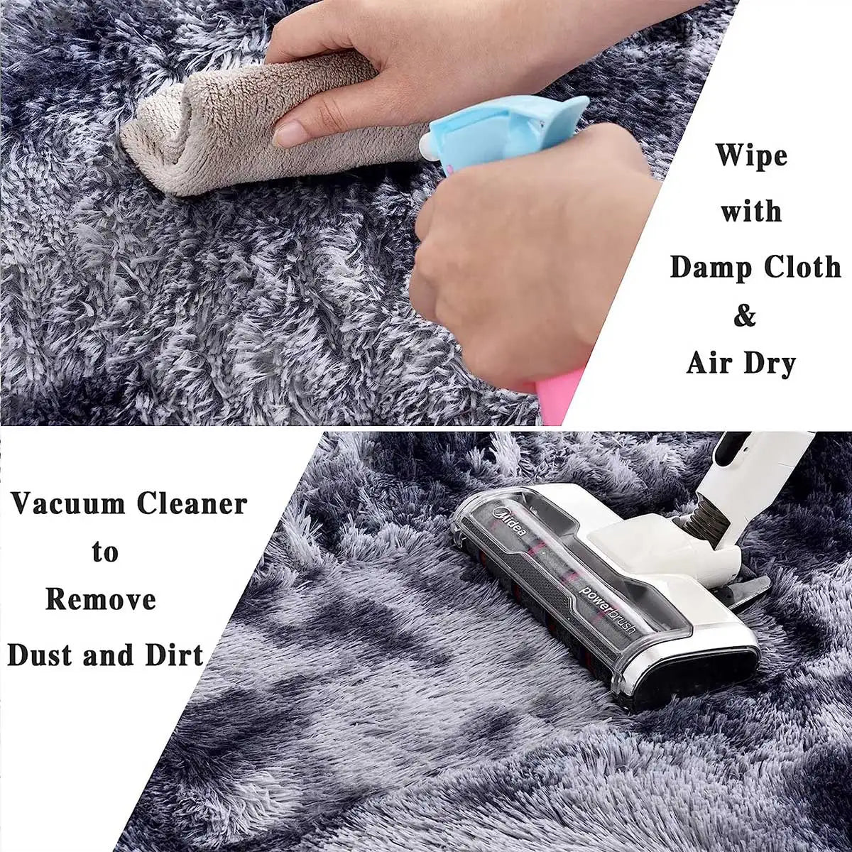 Soft Plush Living Room Rug - Modern Fluffy Carpet for Kids Playroom and Sofa - ZOOMNSTORE