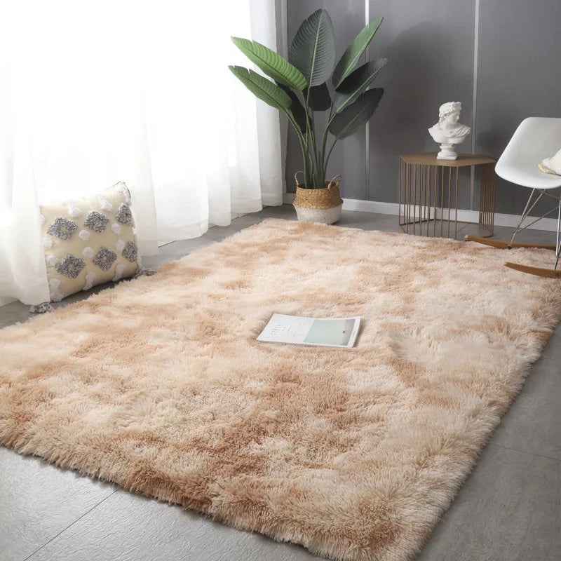 Soft Plush Living Room Rug - Modern Fluffy Carpet for Kids Playroom and Sofa - ZOOMNSTORE