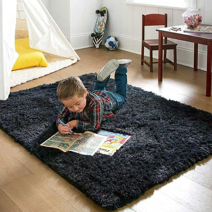 Soft Plush Living Room Rug - Modern Fluffy Carpet for Kids Playroom and Sofa - ZOOMNSTORE