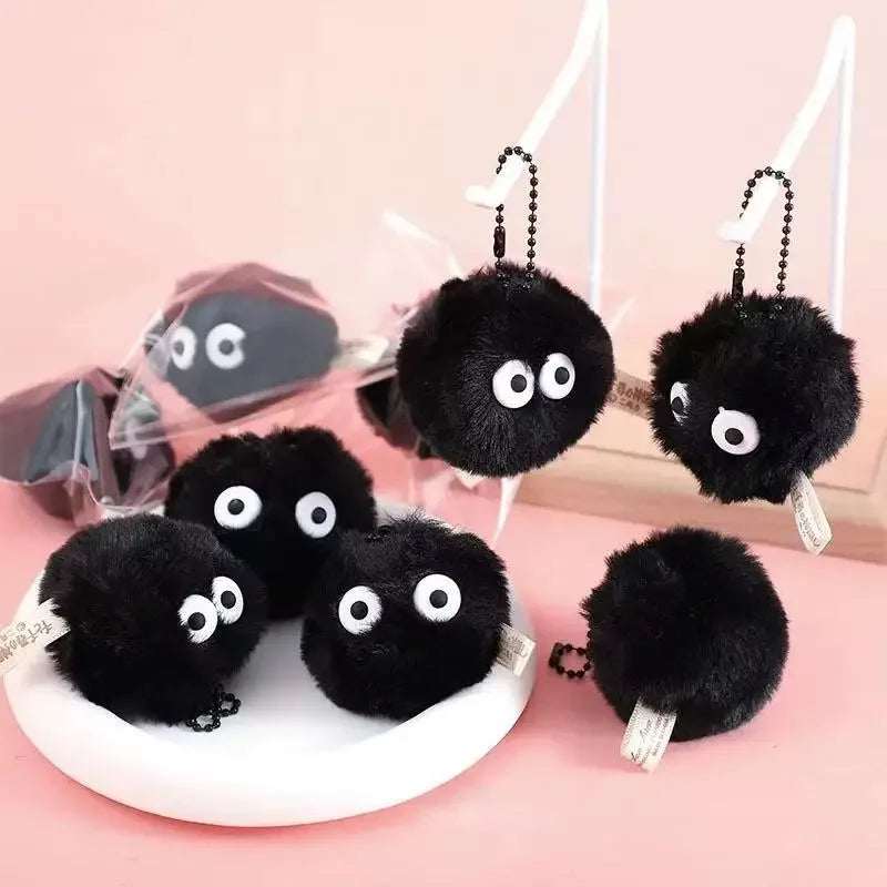 Cute Plush Coal Ball Keychains - Pet Play Cartoon Bag Pendants 510PCS - ZOOMNSTORE