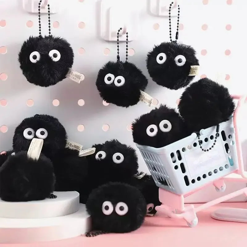 Cute Plush Coal Ball Keychains - Pet Play Cartoon Bag Pendants 510PCS - ZOOMNSTORE