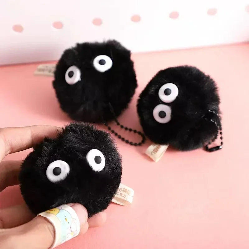 Cute Plush Coal Ball Keychains - Pet Play Cartoon Bag Pendants 510PCS - ZOOMNSTORE