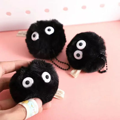 Cute Plush Coal Ball Keychains - Pet Play Cartoon Bag Pendants 510PCS - ZOOMNSTORE