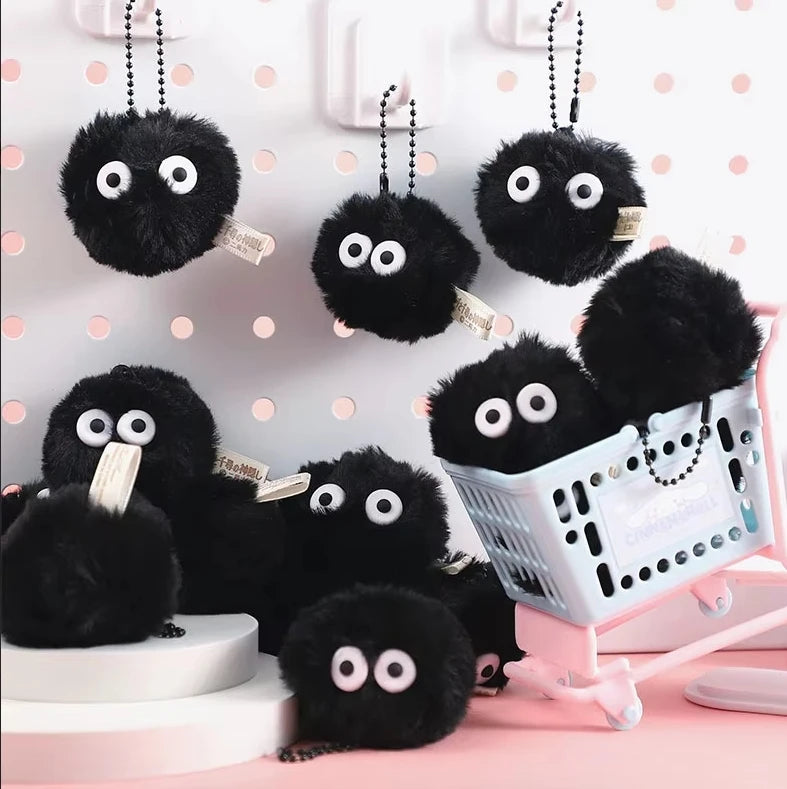 Cute Plush Coal Ball Keychains - Pet Play Cartoon Bag Pendants 510PCS - ZOOMNSTORE