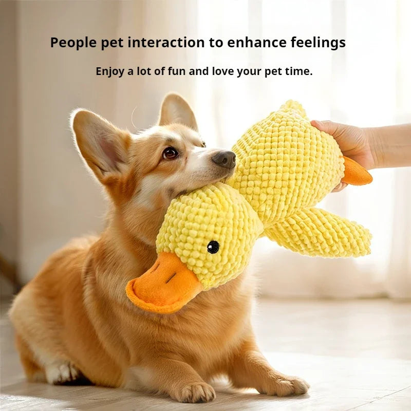 Plush Duck Dog Toy - Bite Resistant Sound Relief Companion - ZOOMNSTORE