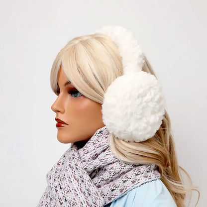 Plush Ear Warmer - Foldable Earflap Earmuffs For Winter Ear Protection Gear - ZOOMNSTORE