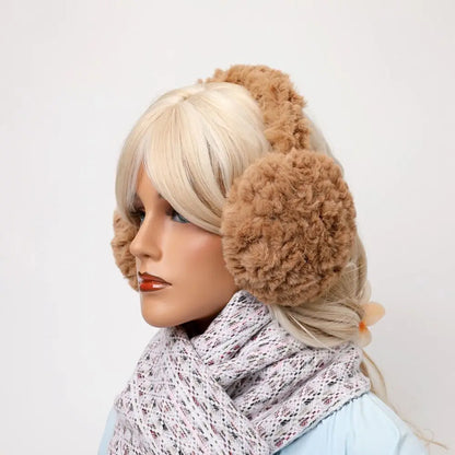 Plush Ear Warmer - Foldable Earflap Earmuffs For Winter Ear Protection Gear - ZOOMNSTORE