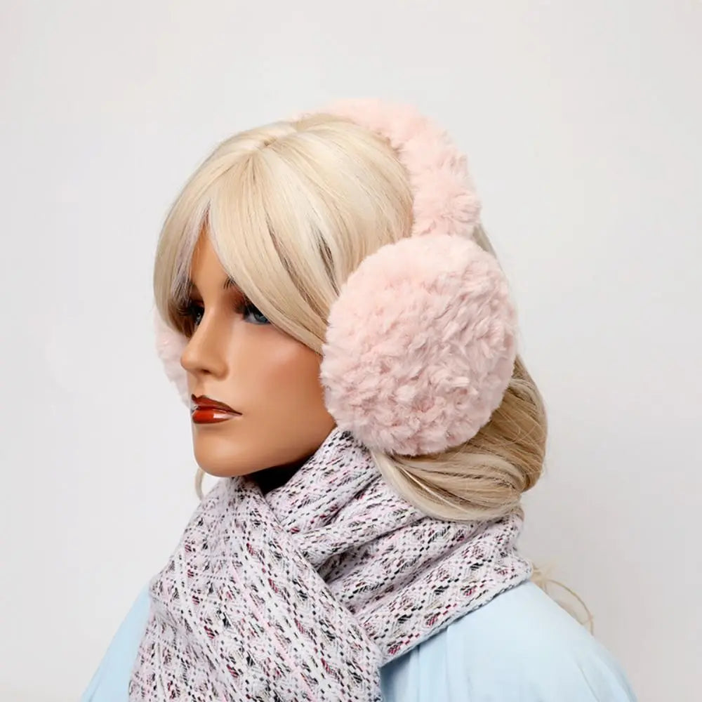 Plush Ear Warmer - Foldable Earflap Earmuffs For Winter Ear Protection Gear - ZOOMNSTORE