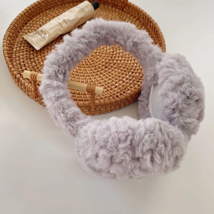 Plush Ear Warmer - Foldable Earflap Earmuffs For Winter Ear Protection Gear - ZOOMNSTORE