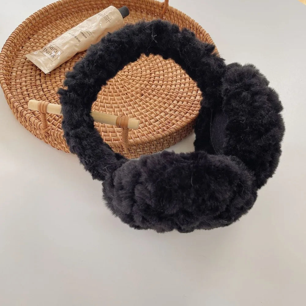 Plush Ear Warmer - Foldable Earflap Earmuffs For Winter Ear Protection Gear - ZOOMNSTORE