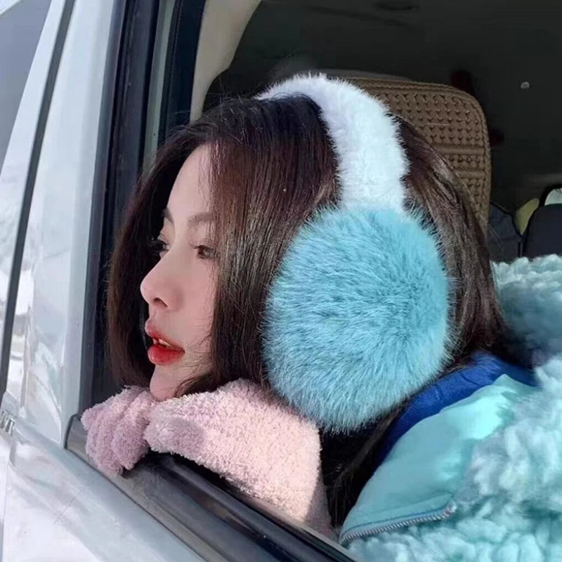 Plush Ear Warmer – Soft Winter Earmuffs for Women | Folding Earflap Cover - ZOOMNSTORE