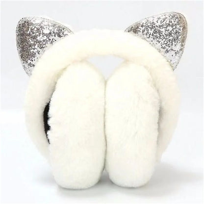 Plush Earmuffs - Cute Cat Ears Winter Ear Muffs With Soft Cashmere Earflaps - ZOOMNSTORE