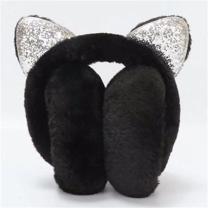 Plush Earmuffs - Cute Cat Ears Winter Ear Muffs With Soft Cashmere Earflaps - ZOOMNSTORE