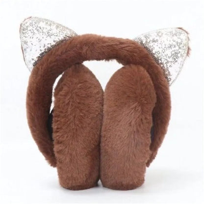 Plush Earmuffs - Cute Cat Ears Winter Ear Muffs With Soft Cashmere Earflaps - ZOOMNSTORE