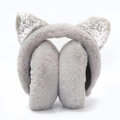 Plush Earmuffs - Cute Cat Ears Winter Ear Muffs With Soft Cashmere Earflaps - ZOOMNSTORE
