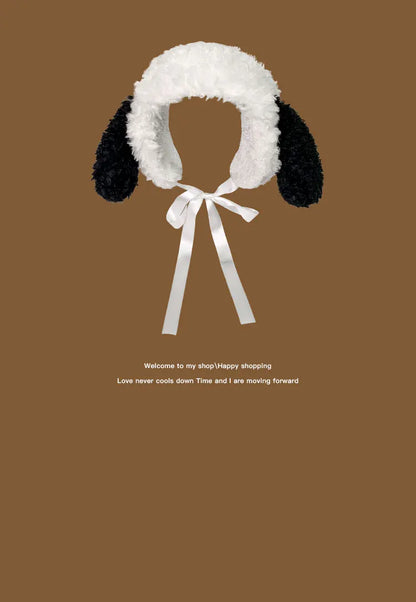 Plush Earmuffs - Cute Puppy Ears Winter Ear Warmers With Soft Antler Straps - ZOOMNSTORE