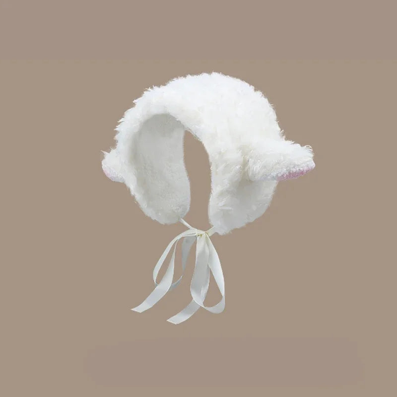 Plush Earmuffs - Cute Puppy Ears Winter Ear Warmers With Soft Antler Straps - ZOOMNSTORE