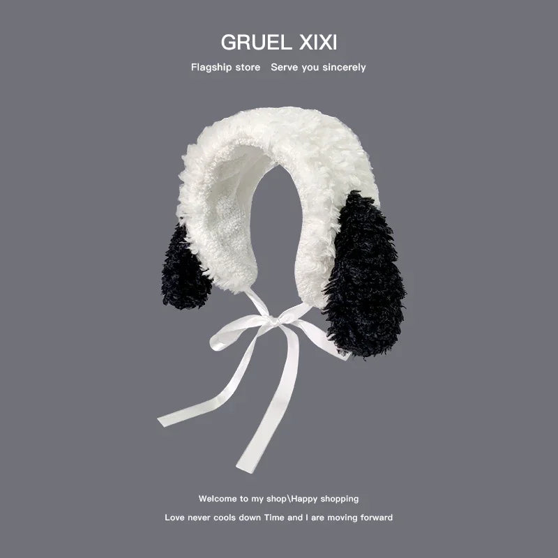 Plush Earmuffs - Cute Puppy Ears Winter Ear Warmers With Soft Antler Straps - ZOOMNSTORE